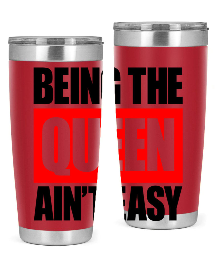 being the queen aint easy 255#- black words phrases- Cotton Tank