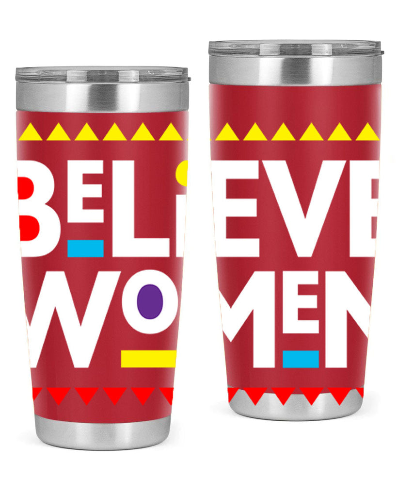 believewomen 254#- black words phrases- Cotton Tank
