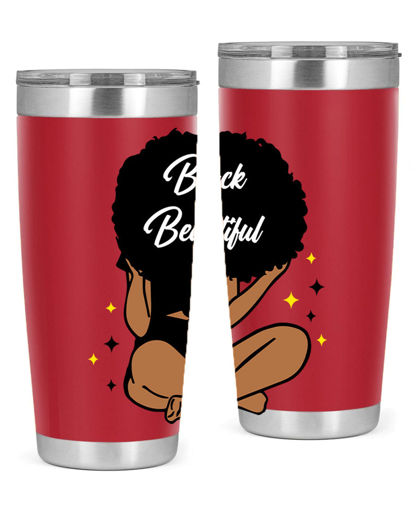black is beautiful 14#- women-girls- Tumbler