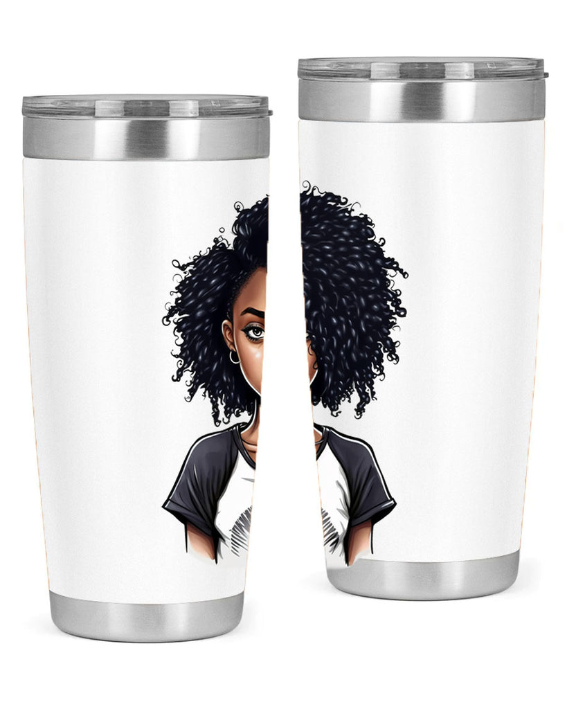 Sparkling Black Girl Design 18#- women-girls- Tumbler