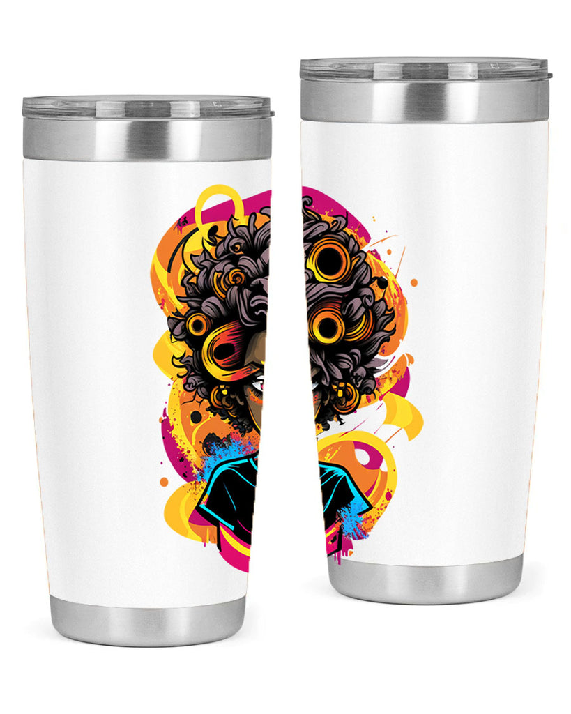 Sparkling Black Girl Design 6#- women-girls- Tumbler