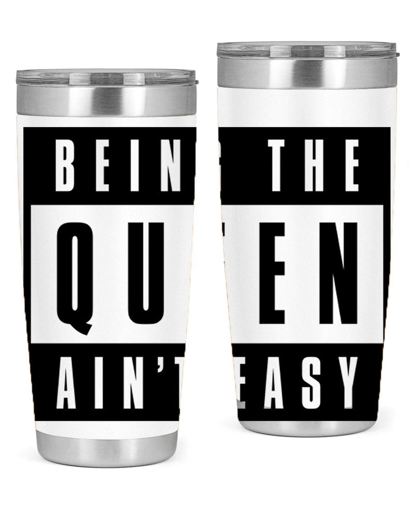 being the queen aint easy 258#- black words phrases- Cotton Tank