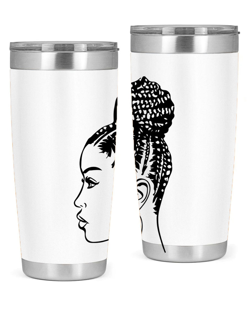 black woman with braids 7#- women-girls- Tumbler
