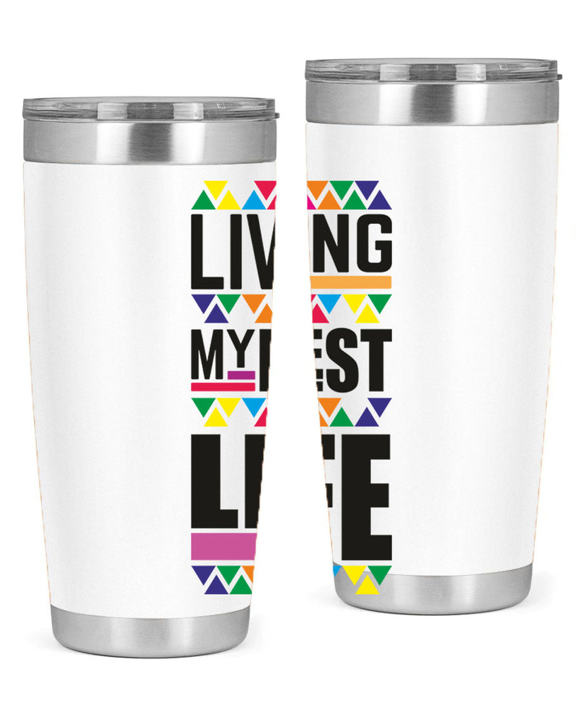 living my best life- black words phrases- Cotton Tank