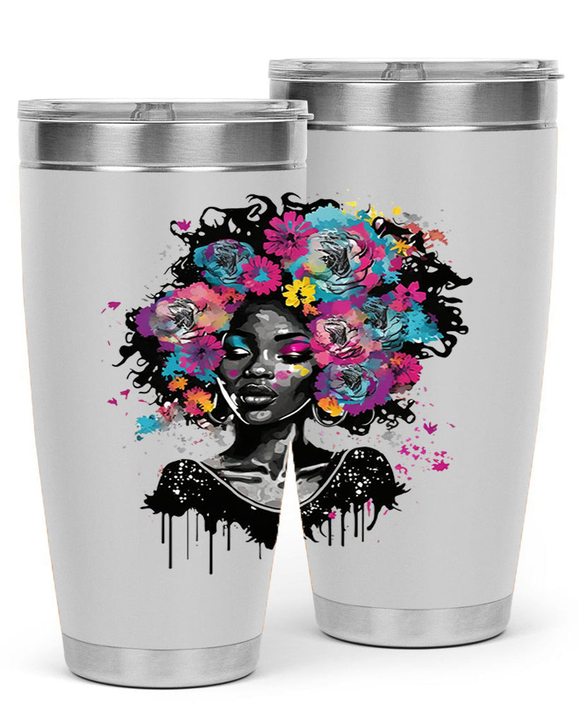 Sparkling Black Girl Design 17#- women-girls- Tumbler