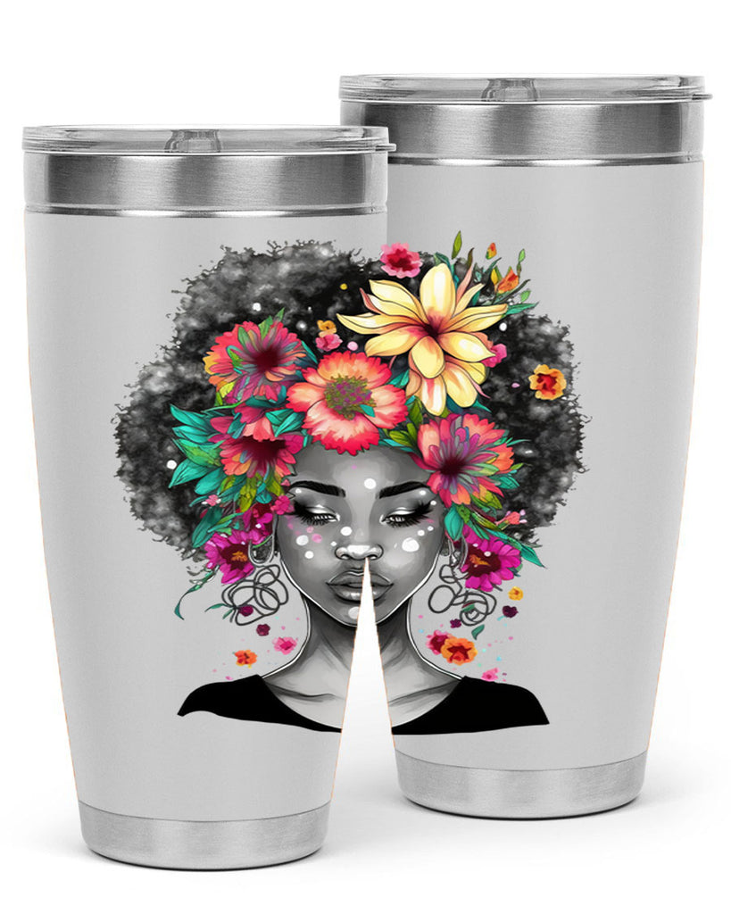 Sparkling Black Girl Design 9#- women-girls- Tumbler