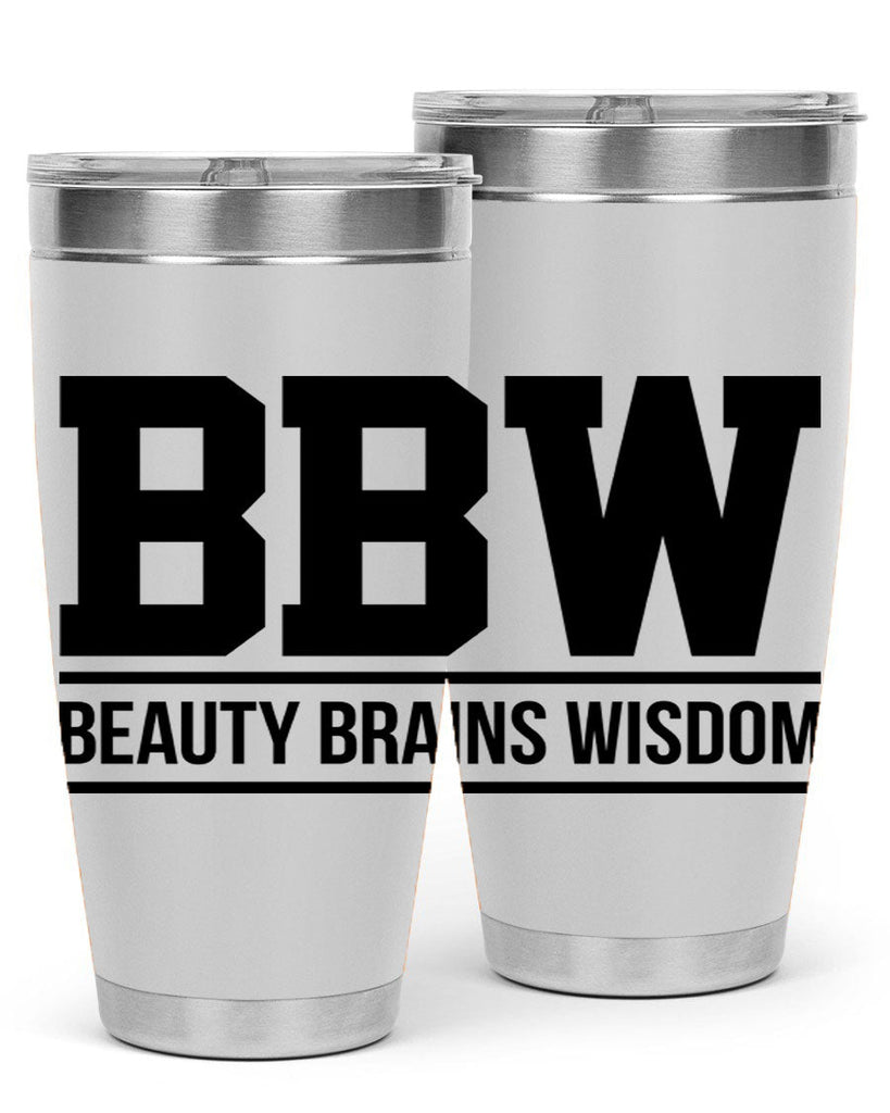 bbw beauty brains wisdom 263#- black words phrases- Cotton Tank