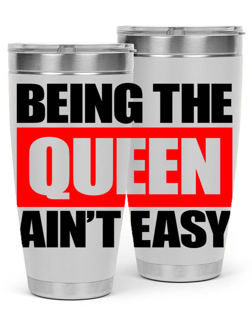 being the queen aint easy 255#- black words phrases- Cotton Tank