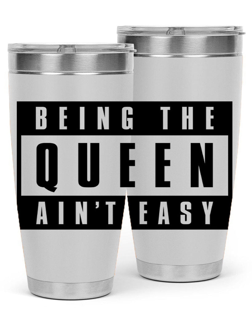 being the queen aint easy 258#- black words phrases- Cotton Tank