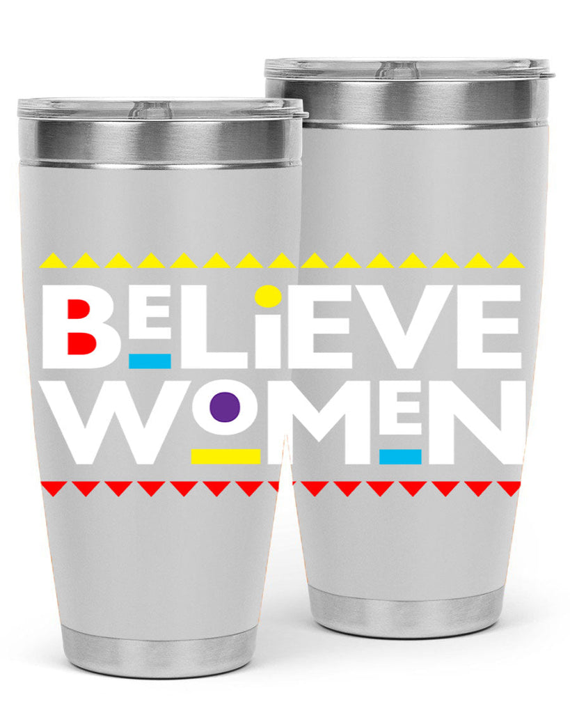 believewomen 254#- black words phrases- Cotton Tank