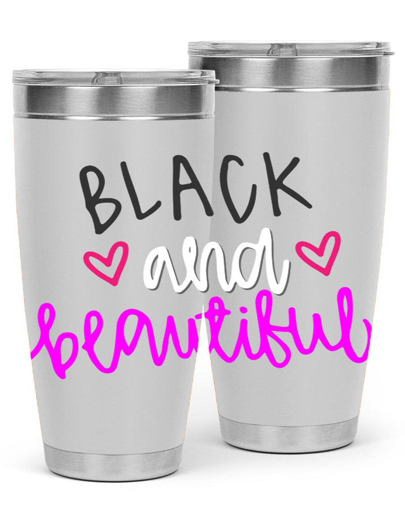 black and beautiful color 252#- black words phrases- Cotton Tank