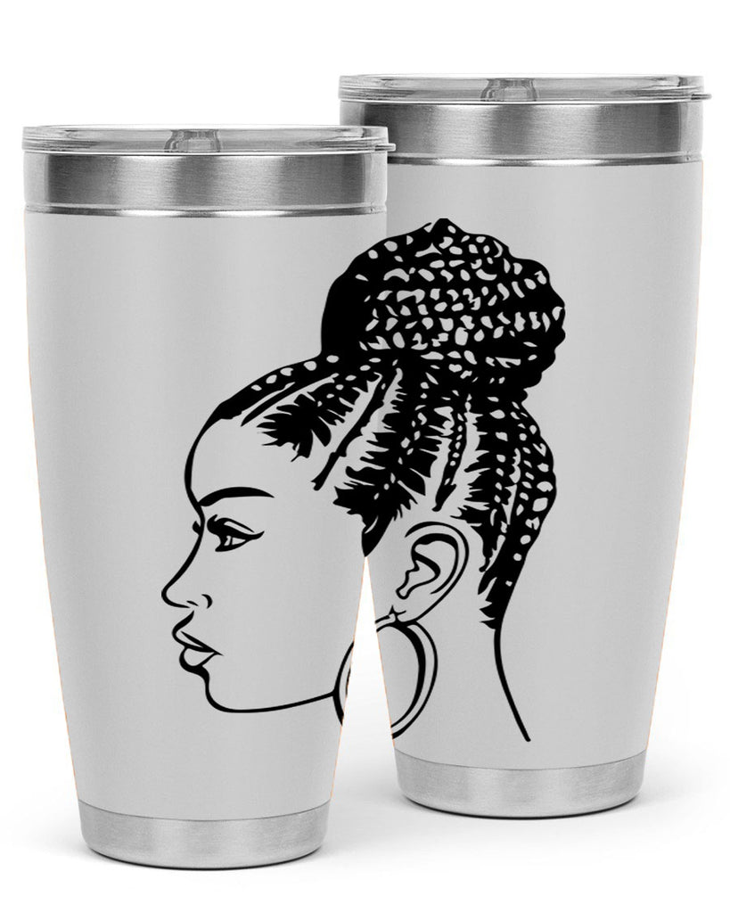 black woman with braids 7#- women-girls- Tumbler