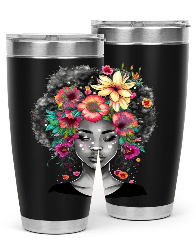 Sparkling Black Girl Design 9#- women-girls- Tumbler