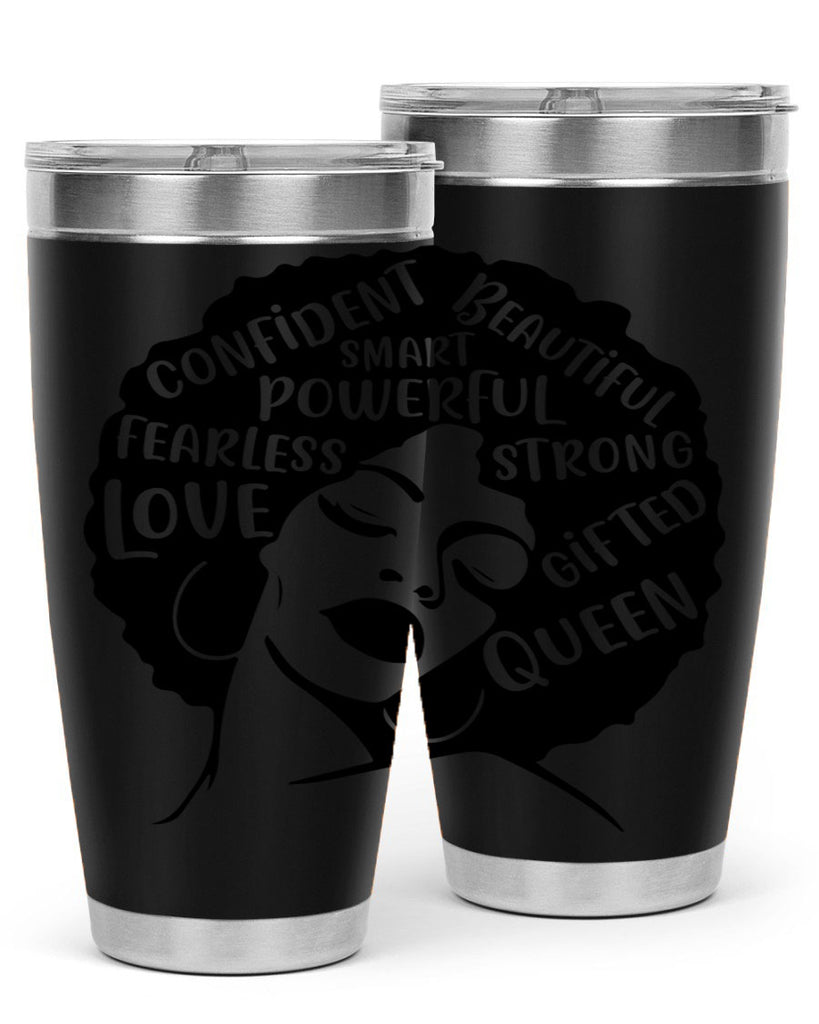 afro lady with words 24#- women-girls- Tumbler
