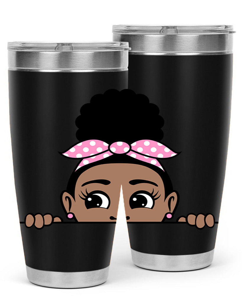 afro puff bandana girl peekaboo 86#- women-girls- Tumbler