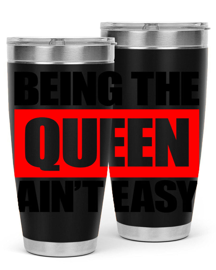 being the queen aint easy 255#- black words phrases- Cotton Tank