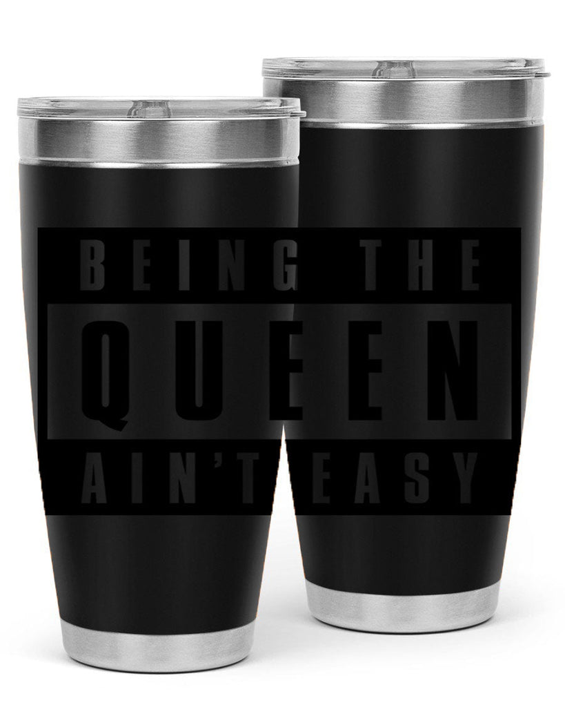 being the queen aint easy 258#- black words phrases- Cotton Tank
