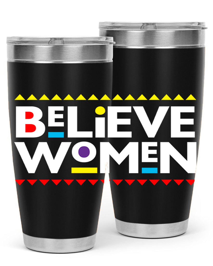 believewomen 254#- black words phrases- Cotton Tank