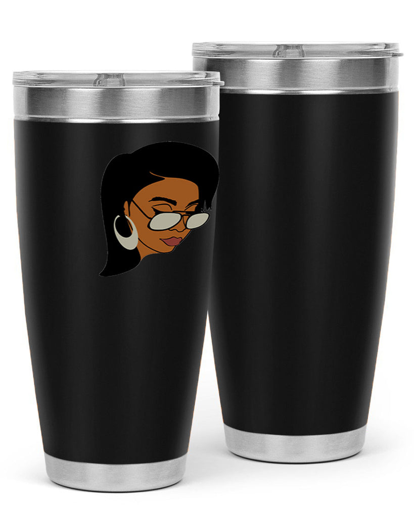black afro 48#- women-girls- Tumbler