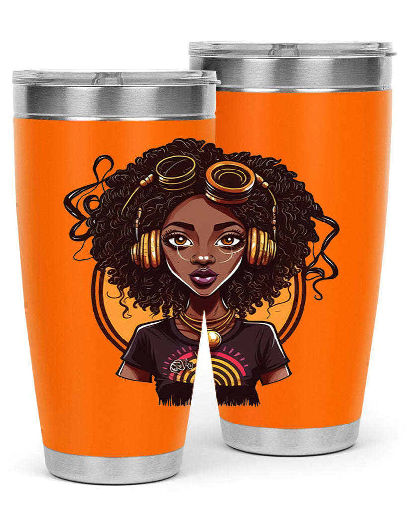 Sparkling Black Girl Design 5#- women-girls- Tumbler