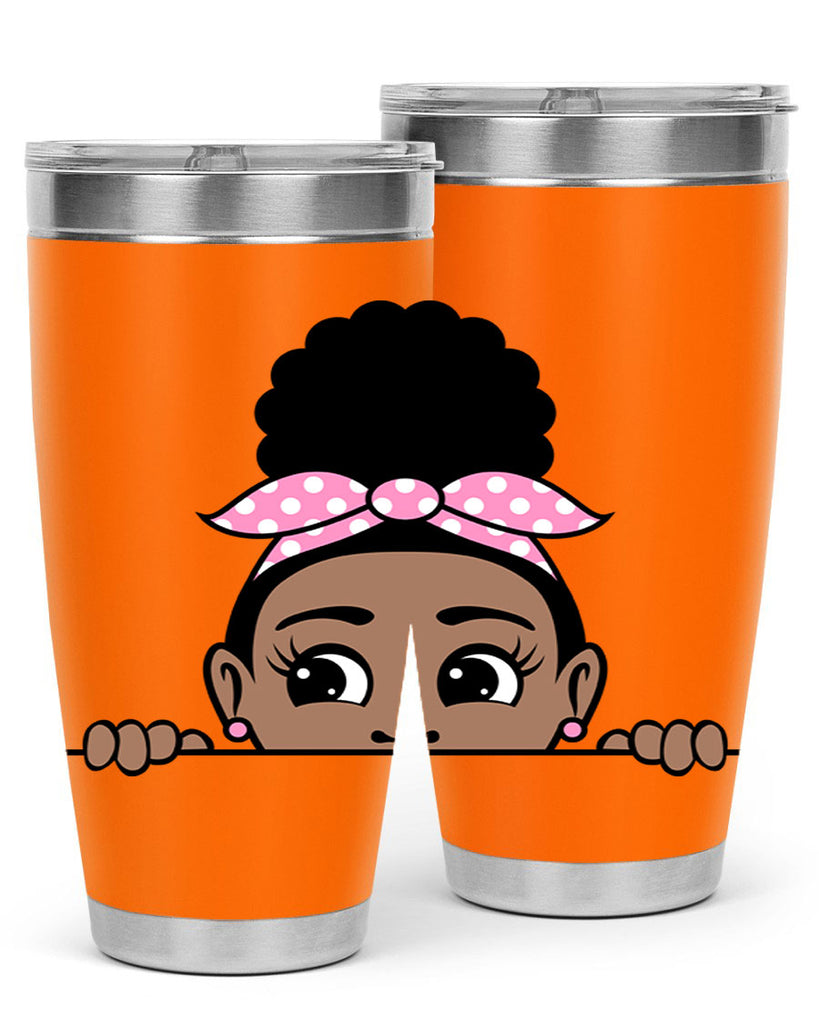 afro puff bandana girl peekaboo 86#- women-girls- Tumbler