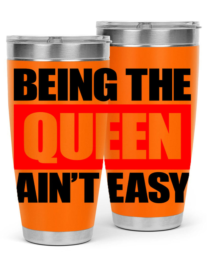 being the queen aint easy 255#- black words phrases- Cotton Tank