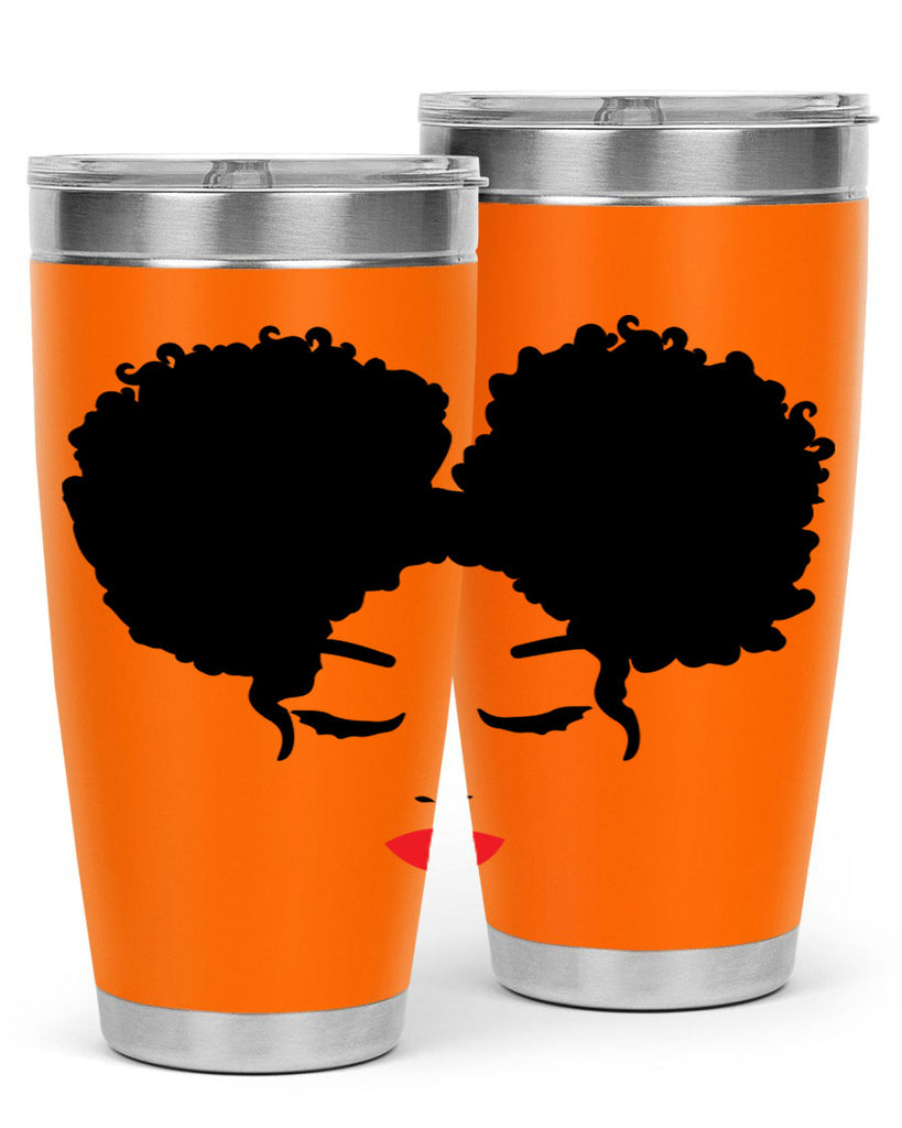 black woman red lips 9#- women-girls- Tumbler