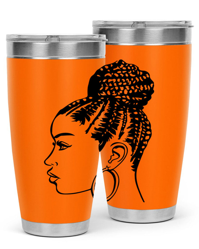 black woman with braids 7#- women-girls- Tumbler