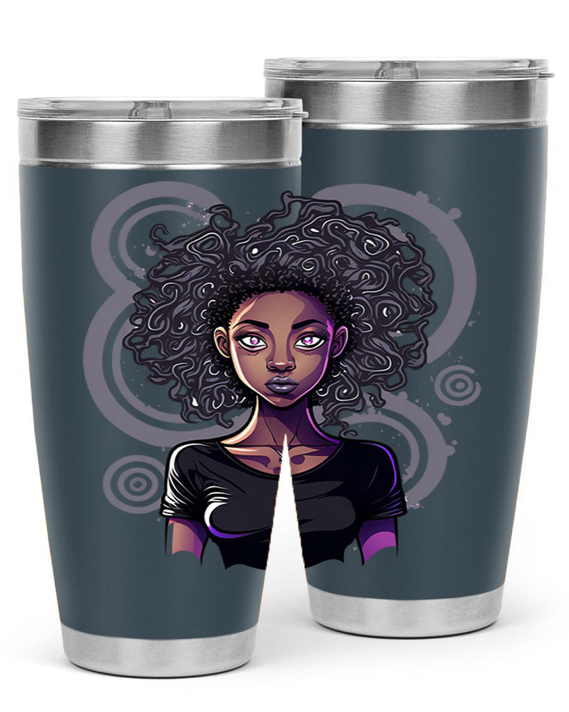 Sparkling Black Girl Design 14#- women-girls- Tumbler