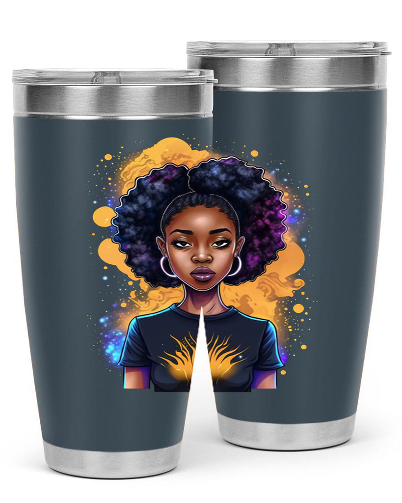 Sparkling Black Girl Design 15#- women-girls- Tumbler