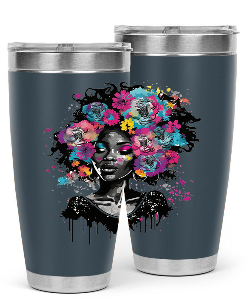 Sparkling Black Girl Design 17#- women-girls- Tumbler