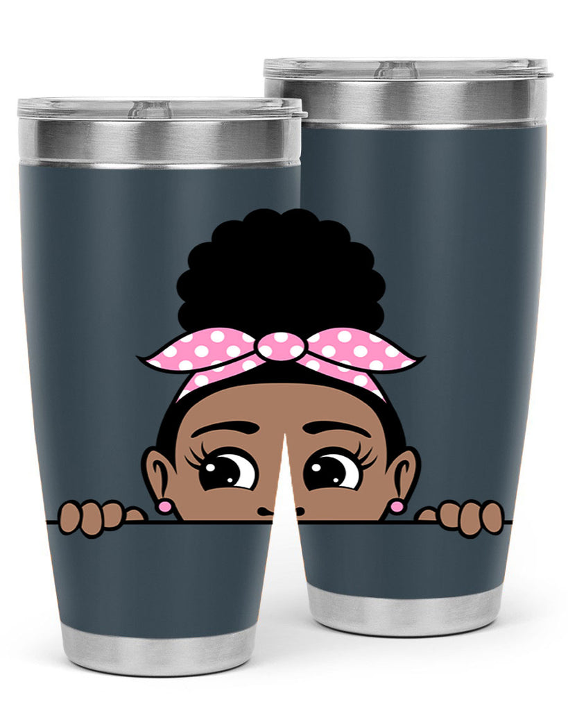 afro puff bandana girl peekaboo 86#- women-girls- Tumbler