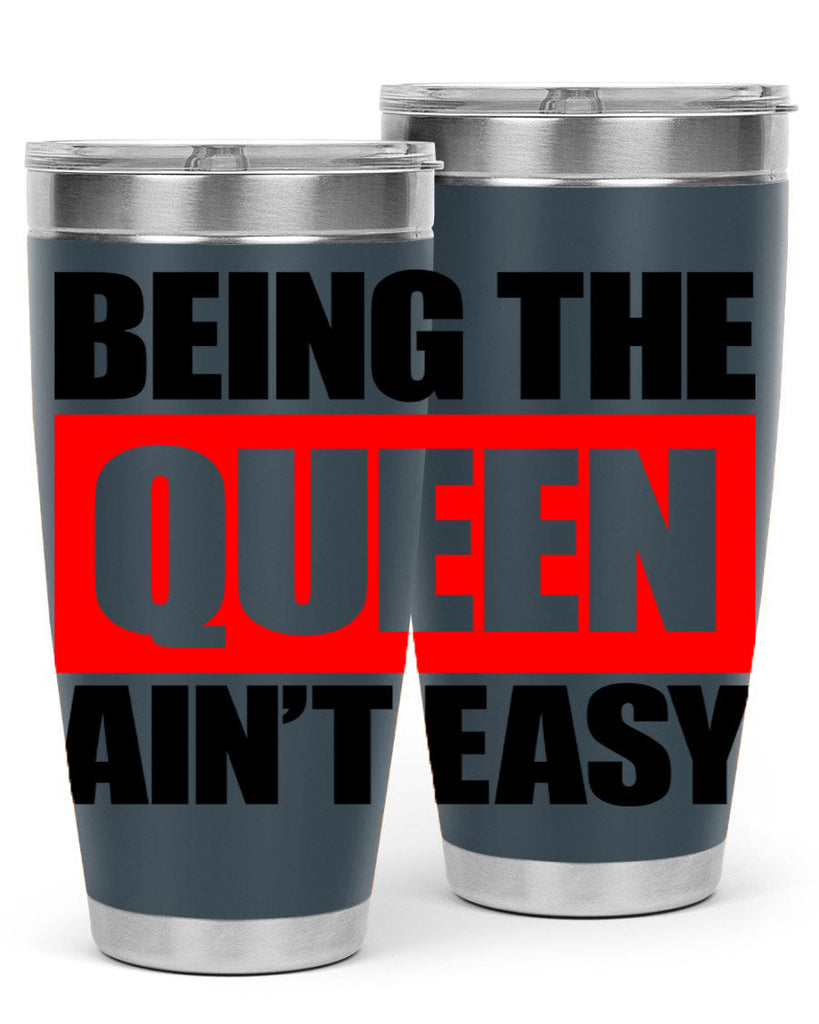 being the queen aint easy 255#- black words phrases- Cotton Tank