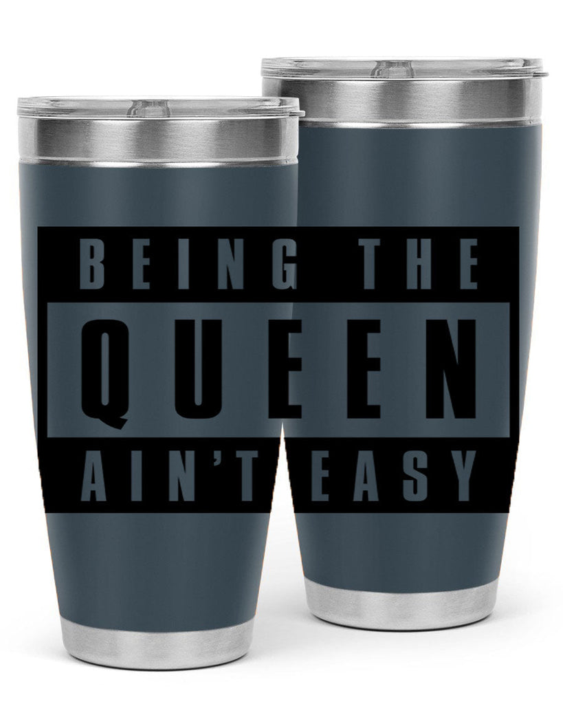 being the queen aint easy 258#- black words phrases- Cotton Tank