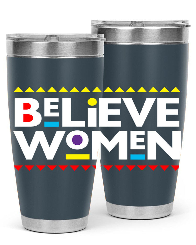 believewomen 254#- black words phrases- Cotton Tank