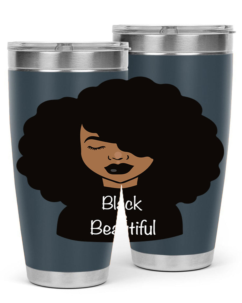 black is beautiful 12#- women-girls- Tumbler