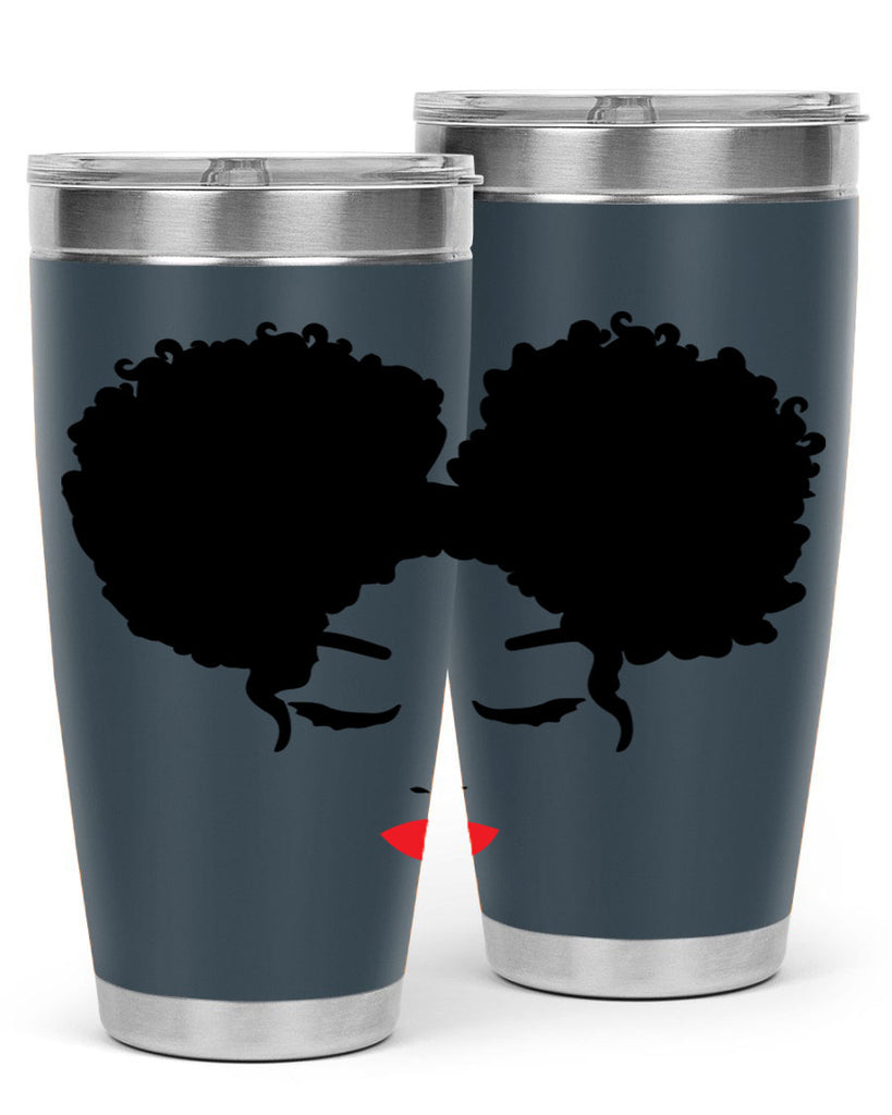 black woman red lips 9#- women-girls- Tumbler
