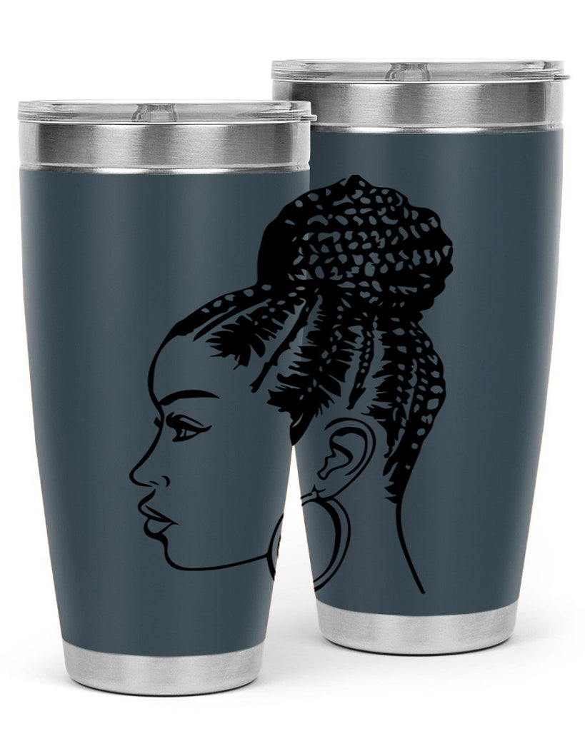 black woman with braids 7#- women-girls- Tumbler