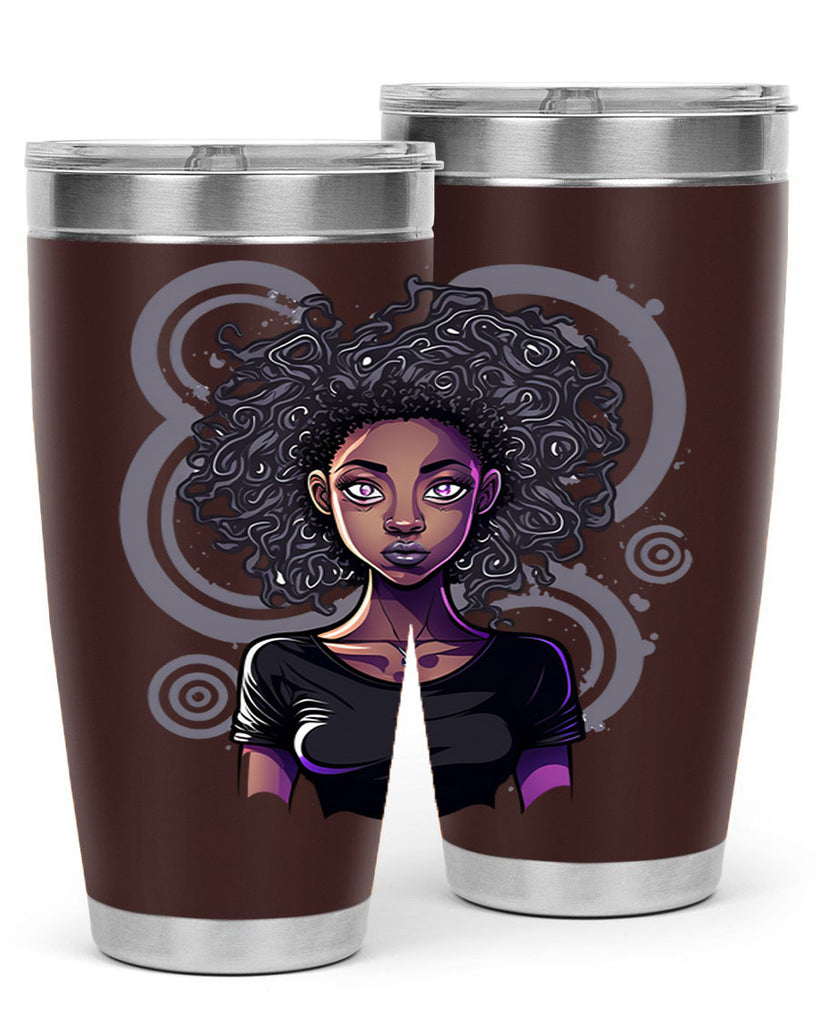 Sparkling Black Girl Design 14#- women-girls- Tumbler