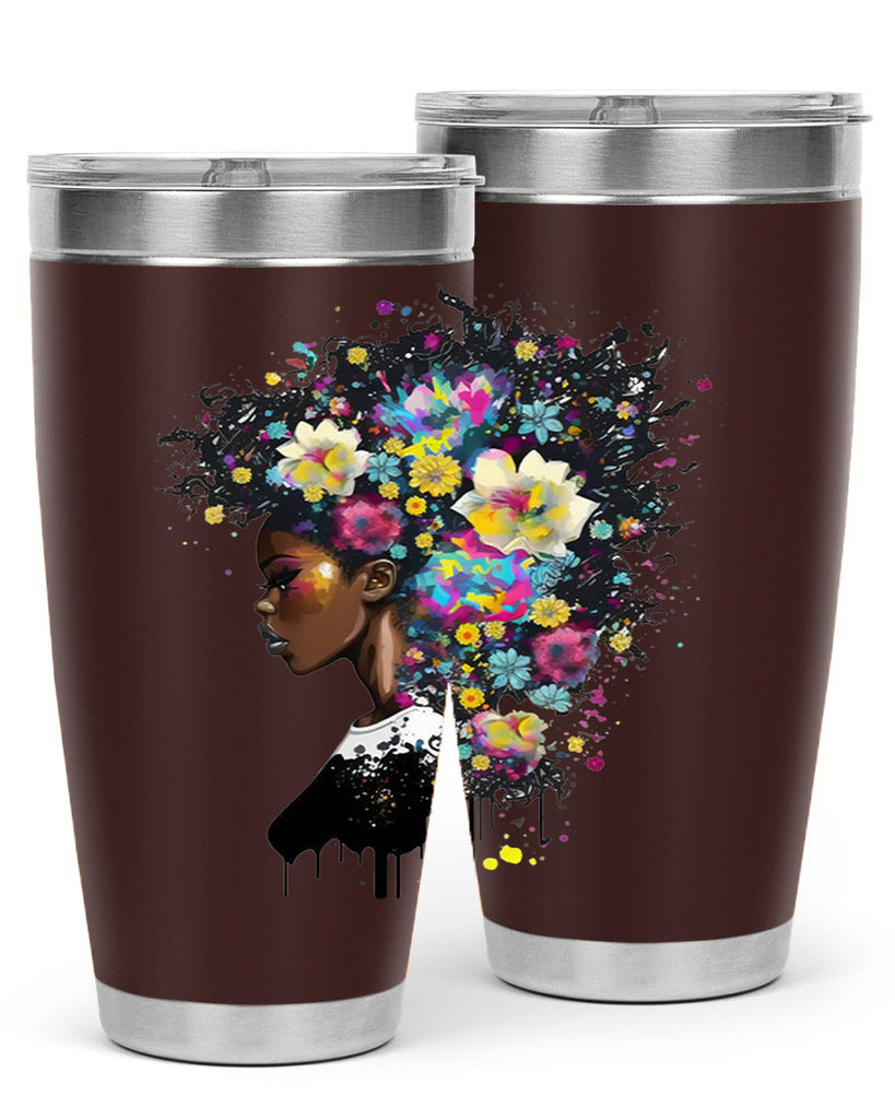 Sparkling Black Girl Design 2#- women-girls- Tumbler