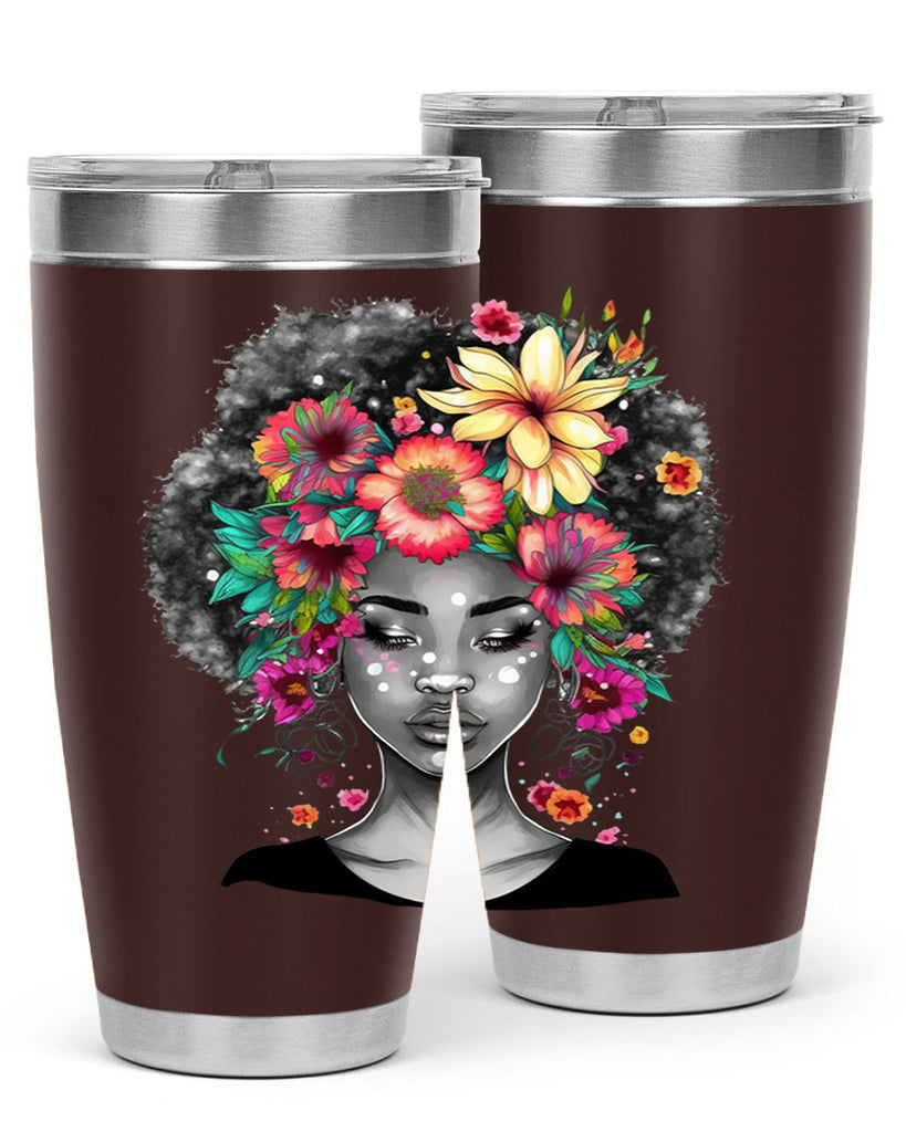 Sparkling Black Girl Design 9#- women-girls- Tumbler