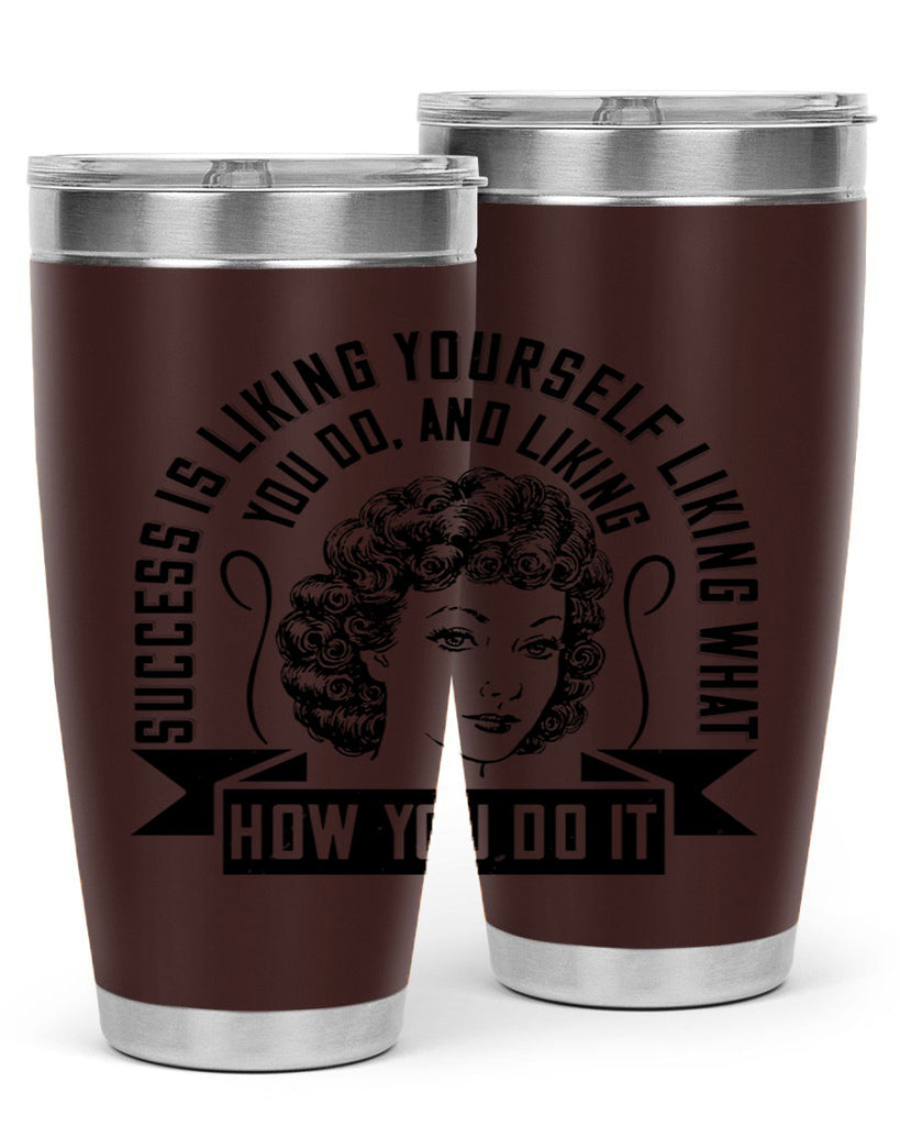 Success is liking yourself liking what you do and liking how you do it Style 16#- afro- Tumbler