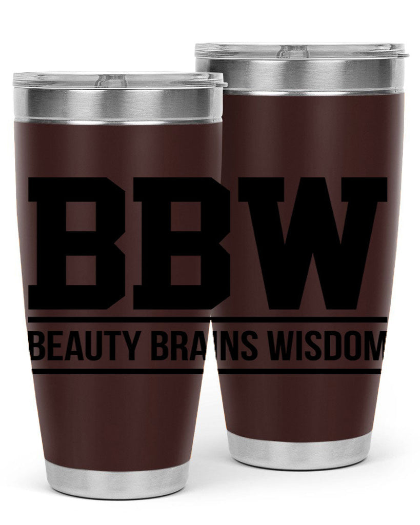 bbw beauty brains wisdom 263#- black words phrases- Cotton Tank