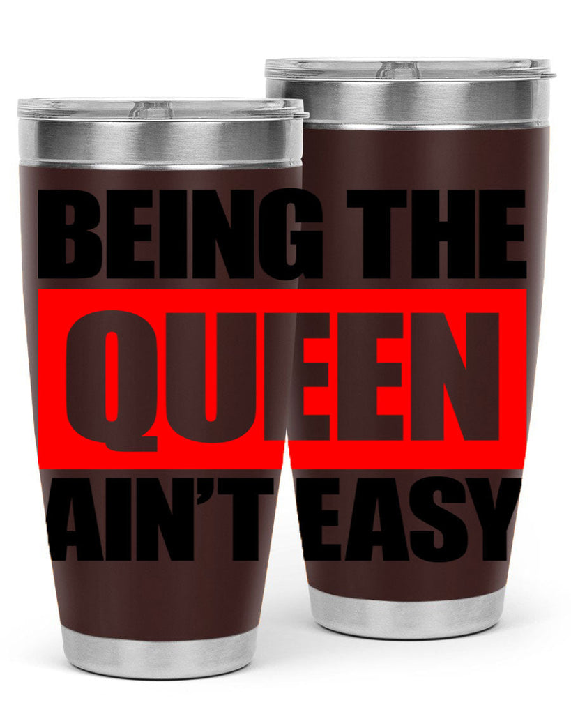 being the queen aint easy 255#- black words phrases- Cotton Tank