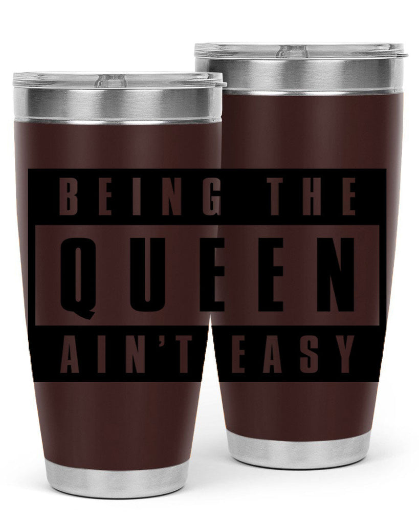 being the queen aint easy 258#- black words phrases- Cotton Tank