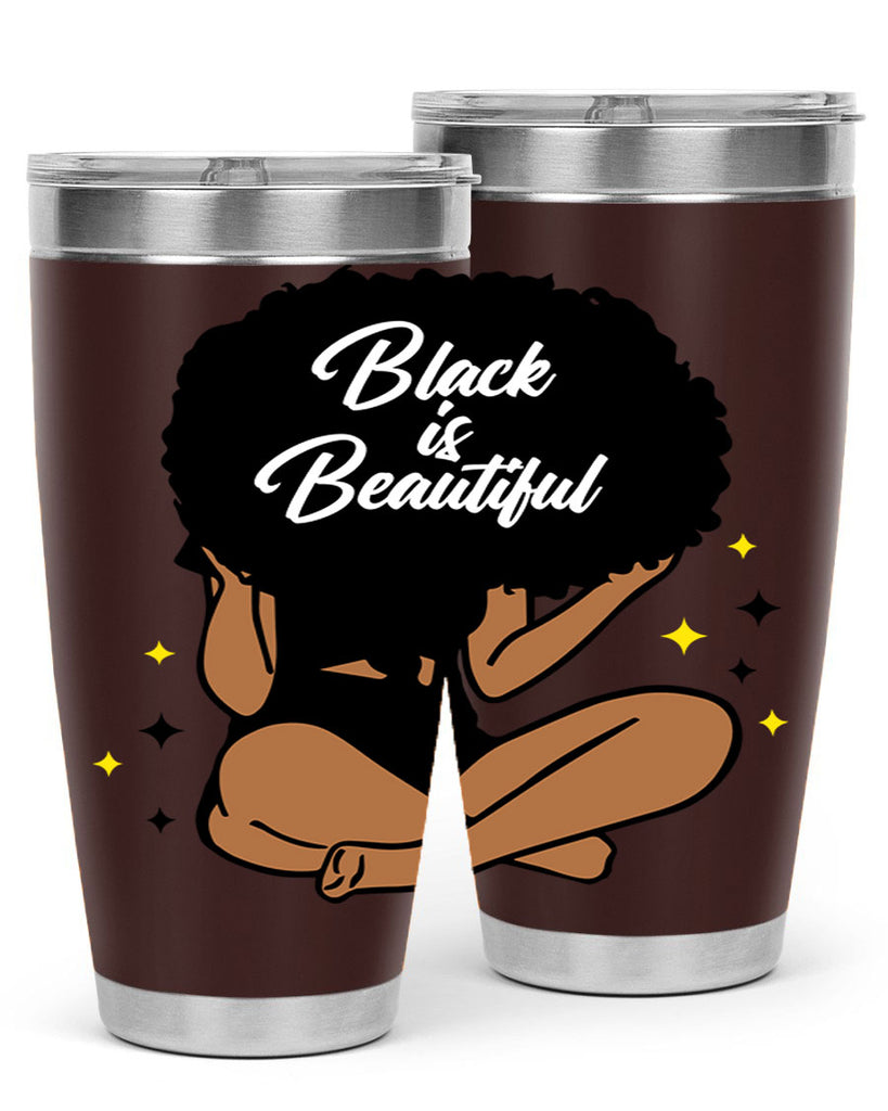 black is beautiful 14#- women-girls- Tumbler
