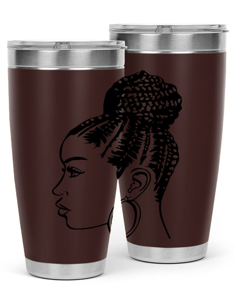 black woman with braids 7#- women-girls- Tumbler