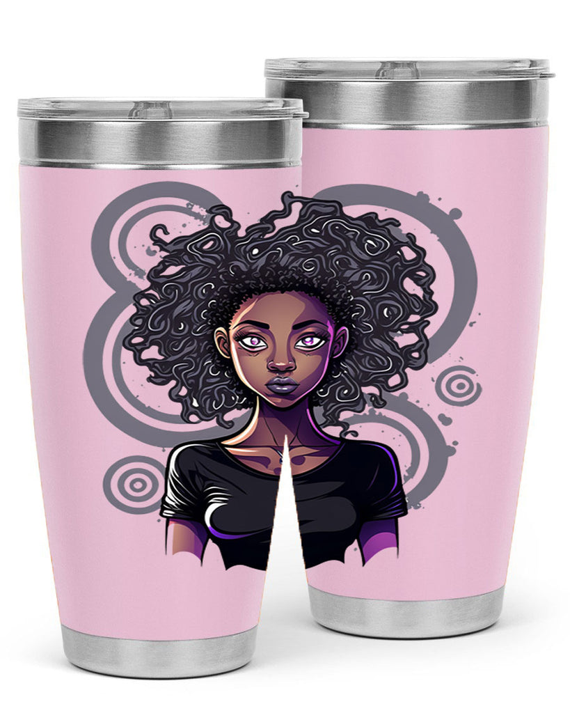 Sparkling Black Girl Design 14#- women-girls- Tumbler