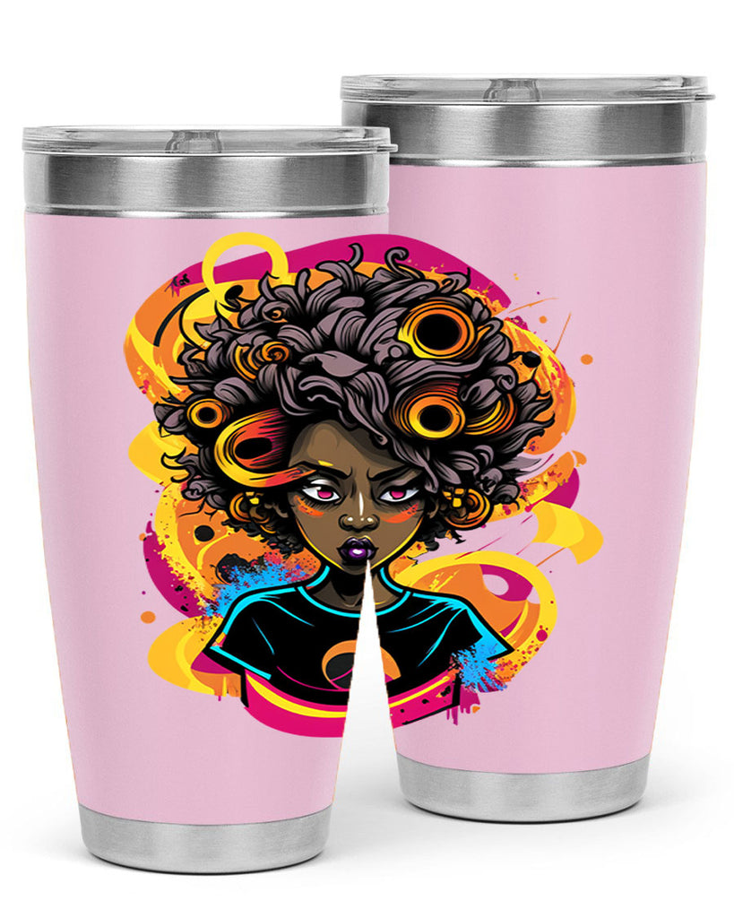 Sparkling Black Girl Design 6#- women-girls- Tumbler