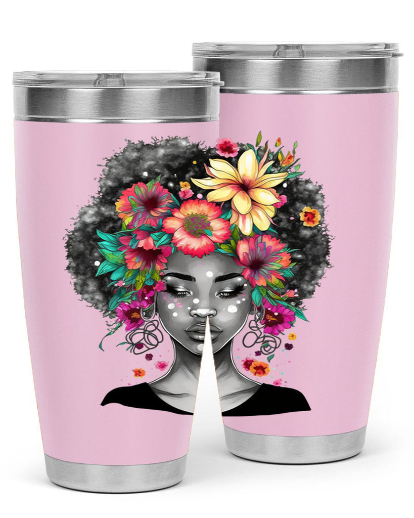 Sparkling Black Girl Design 9#- women-girls- Tumbler